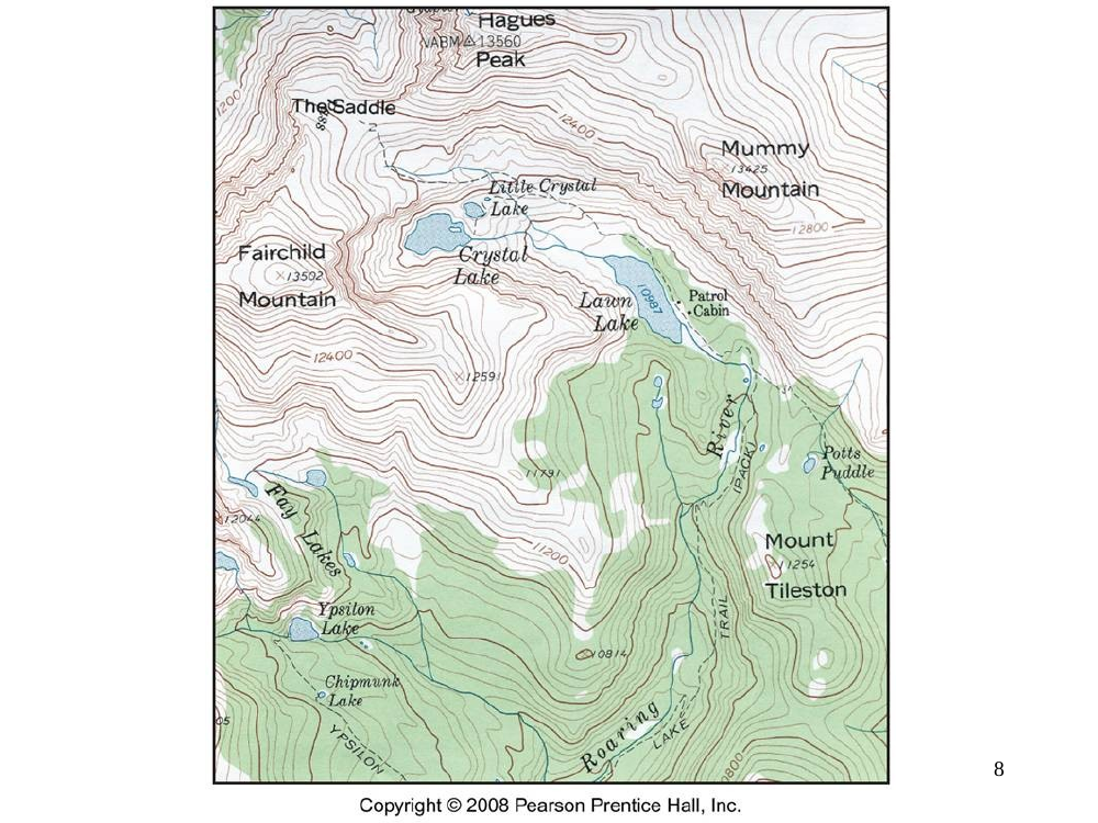 Topographic map example