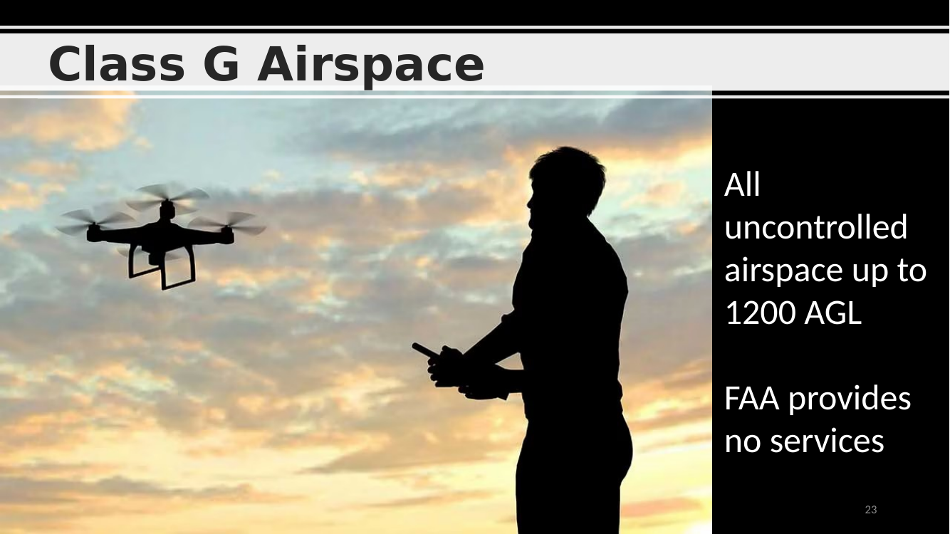 Class G airspace — uncontrolled