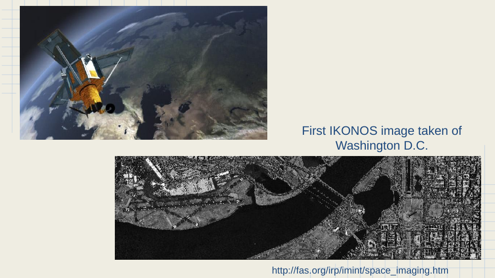 First IKONOS image, Washington D.C.